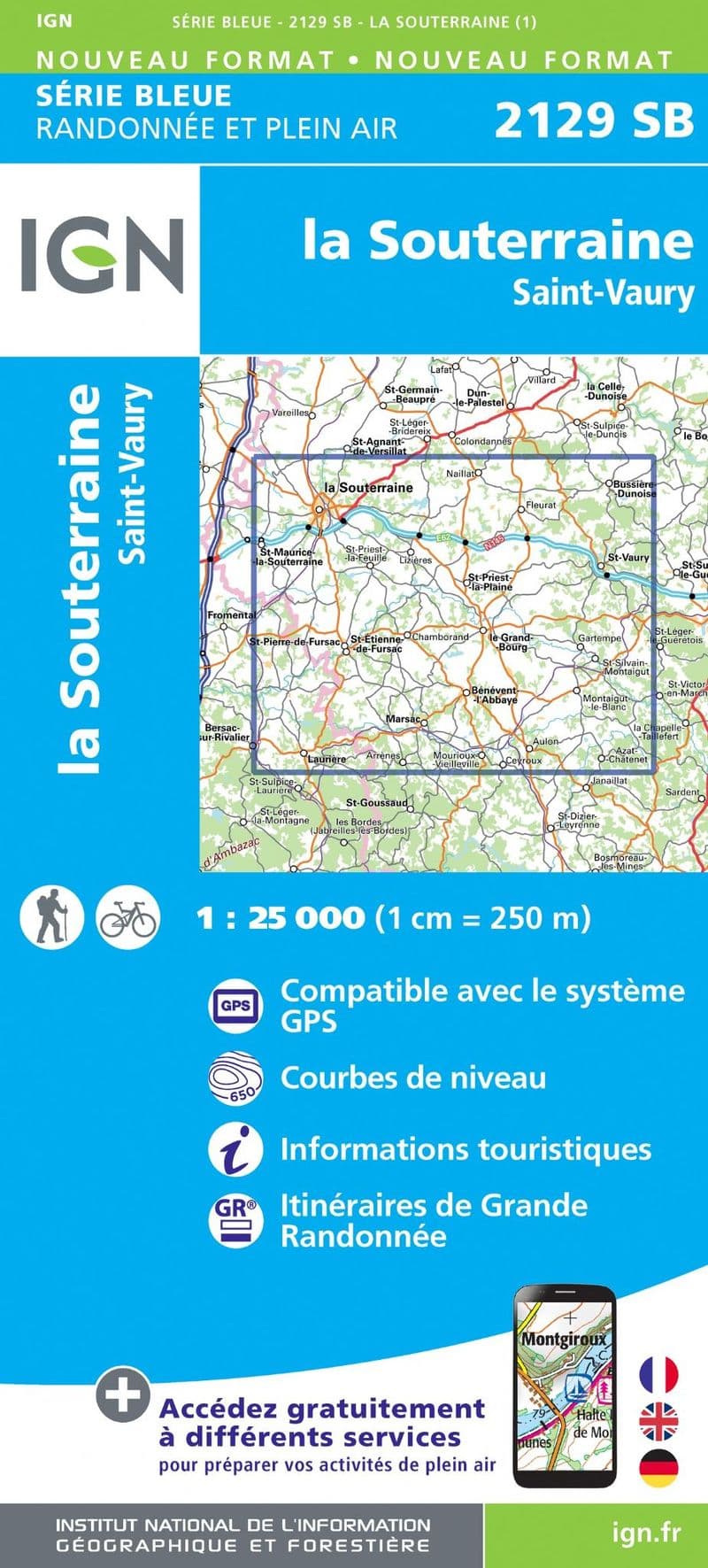 IGN 2129 SB - La Souterraine / St-Vaury