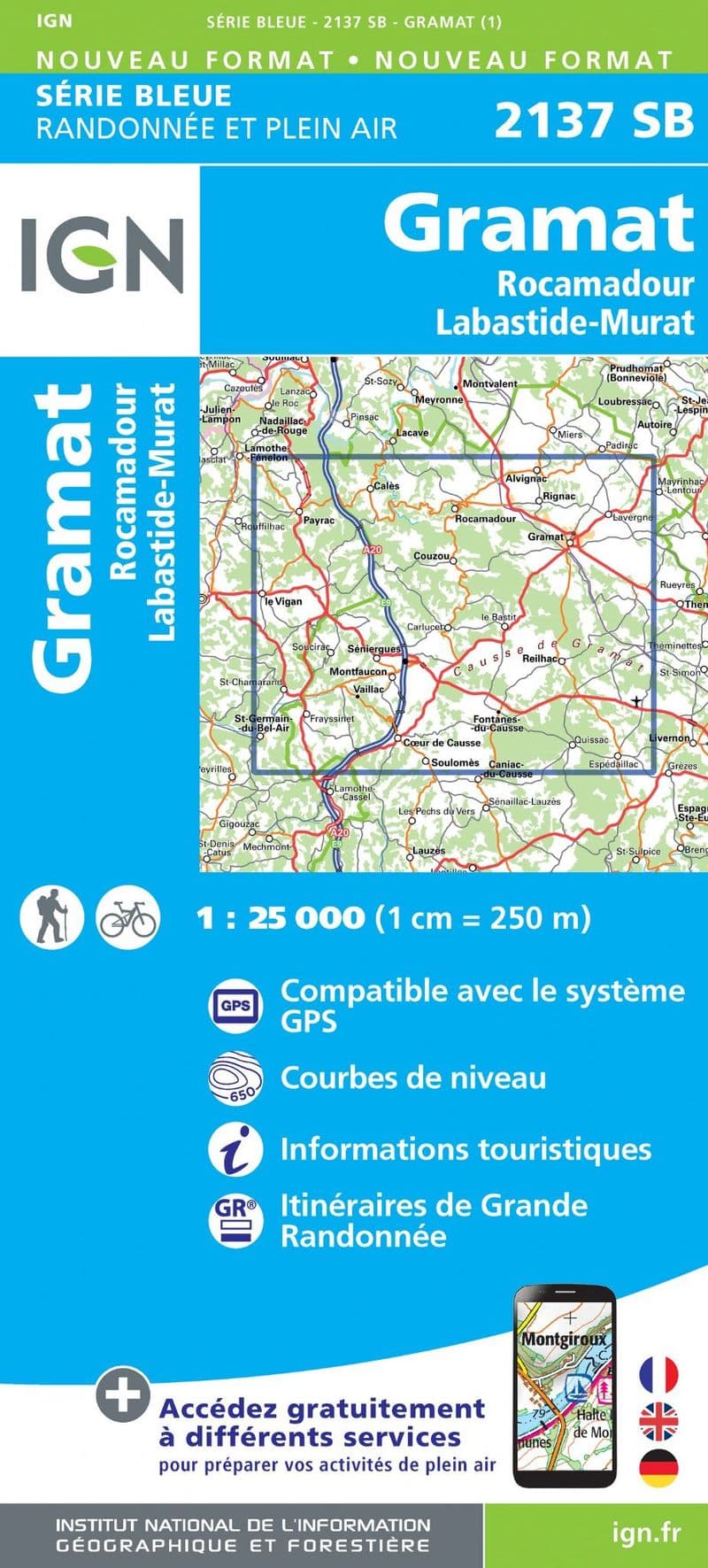 IGN 2137 SB - Gramat / Rocamadour / Labastide-Murat