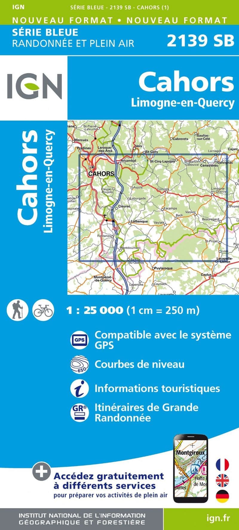 IGN 2139 SB - Cahors / Limogne-en-Quercy