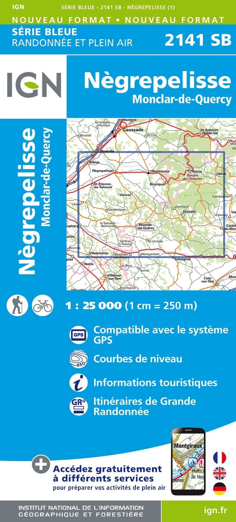 IGN 2141 SB - Nègrepelisse / Monclar-de-Quercy