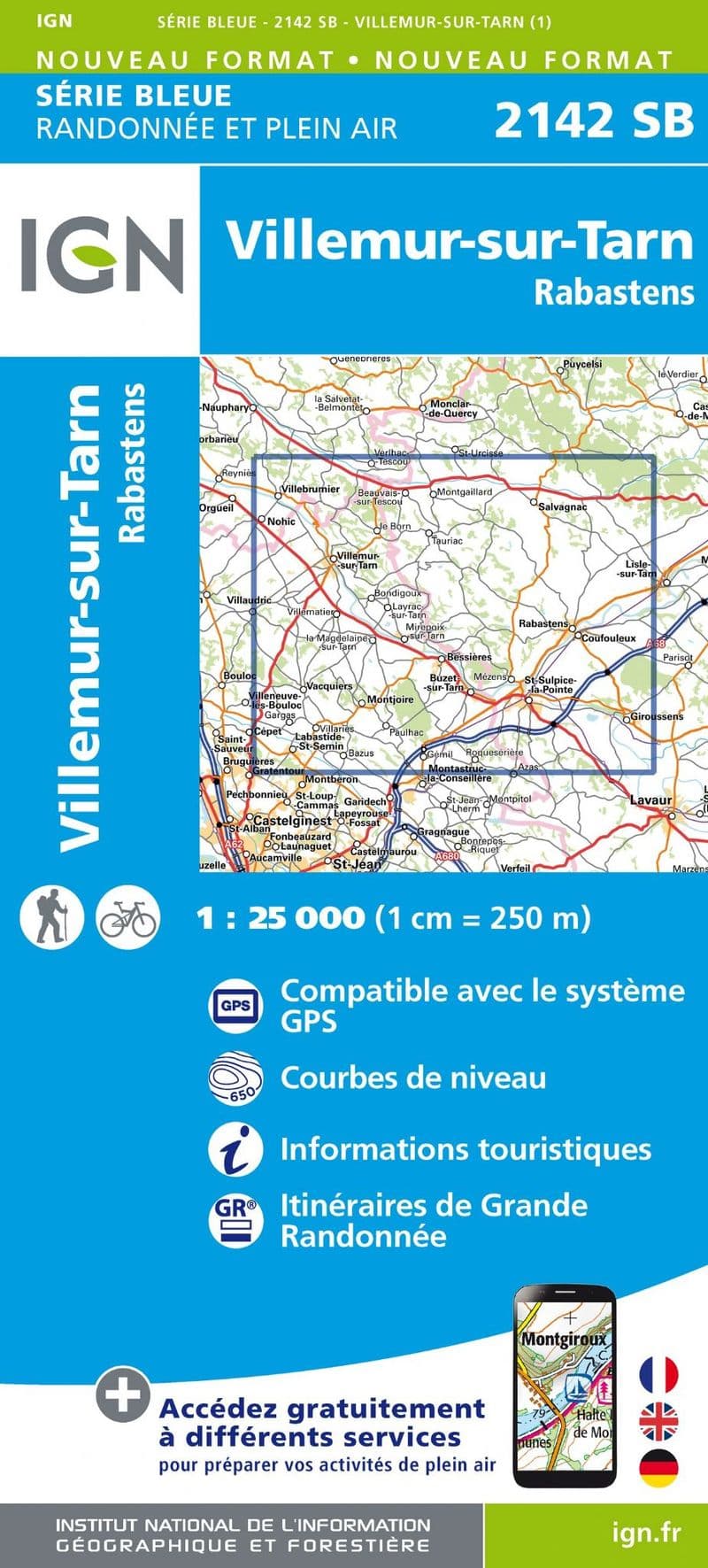 IGN 2142 SB - Villemur-sur-Tarn / Rabastens