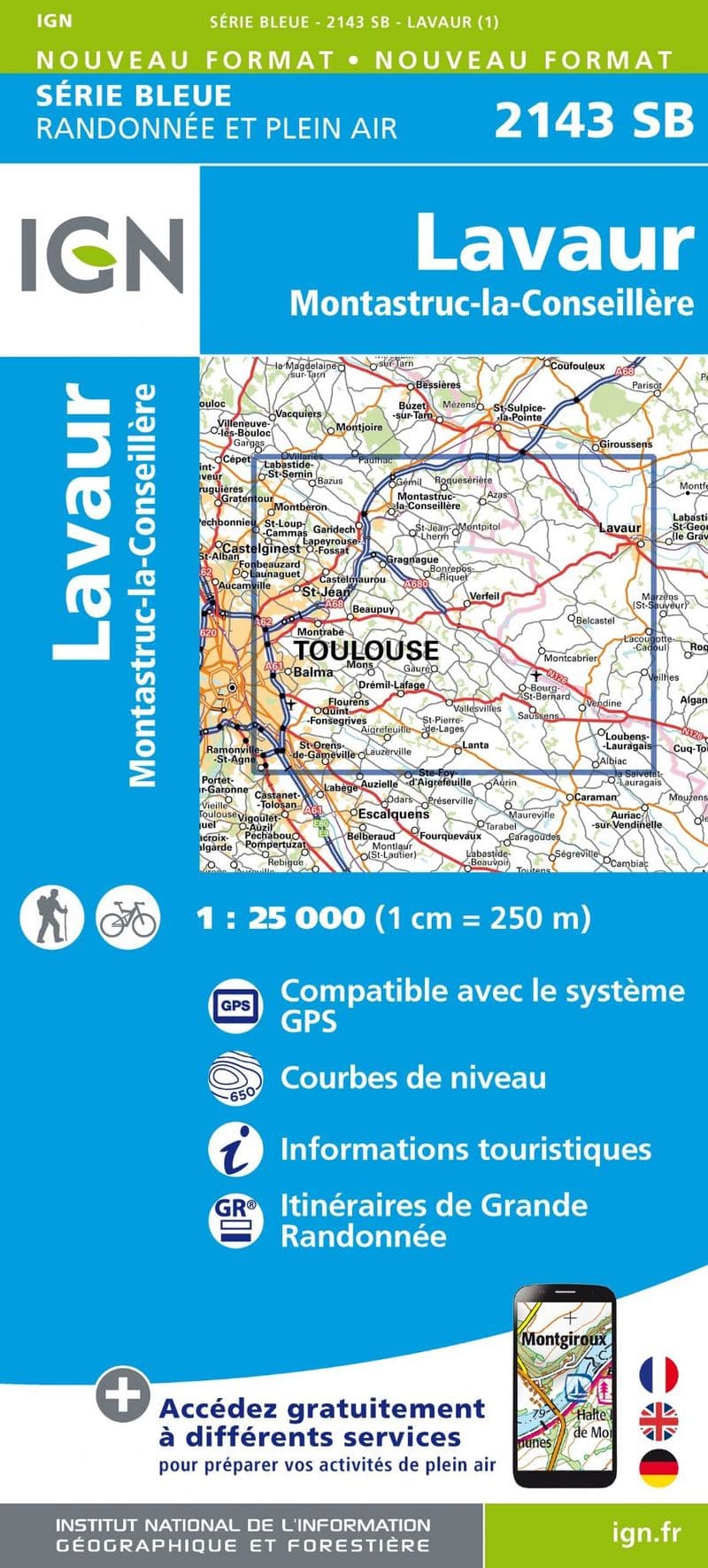 IGN 2143 SB - Lavaur / Montastruc-la-Conseillère
