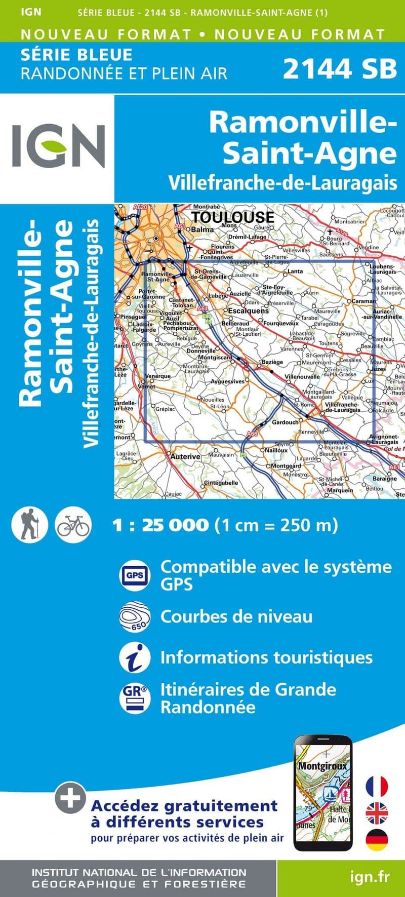 IGN 2144 SB - Ramonville-St-Agne / Villefranche-de-Lauragais