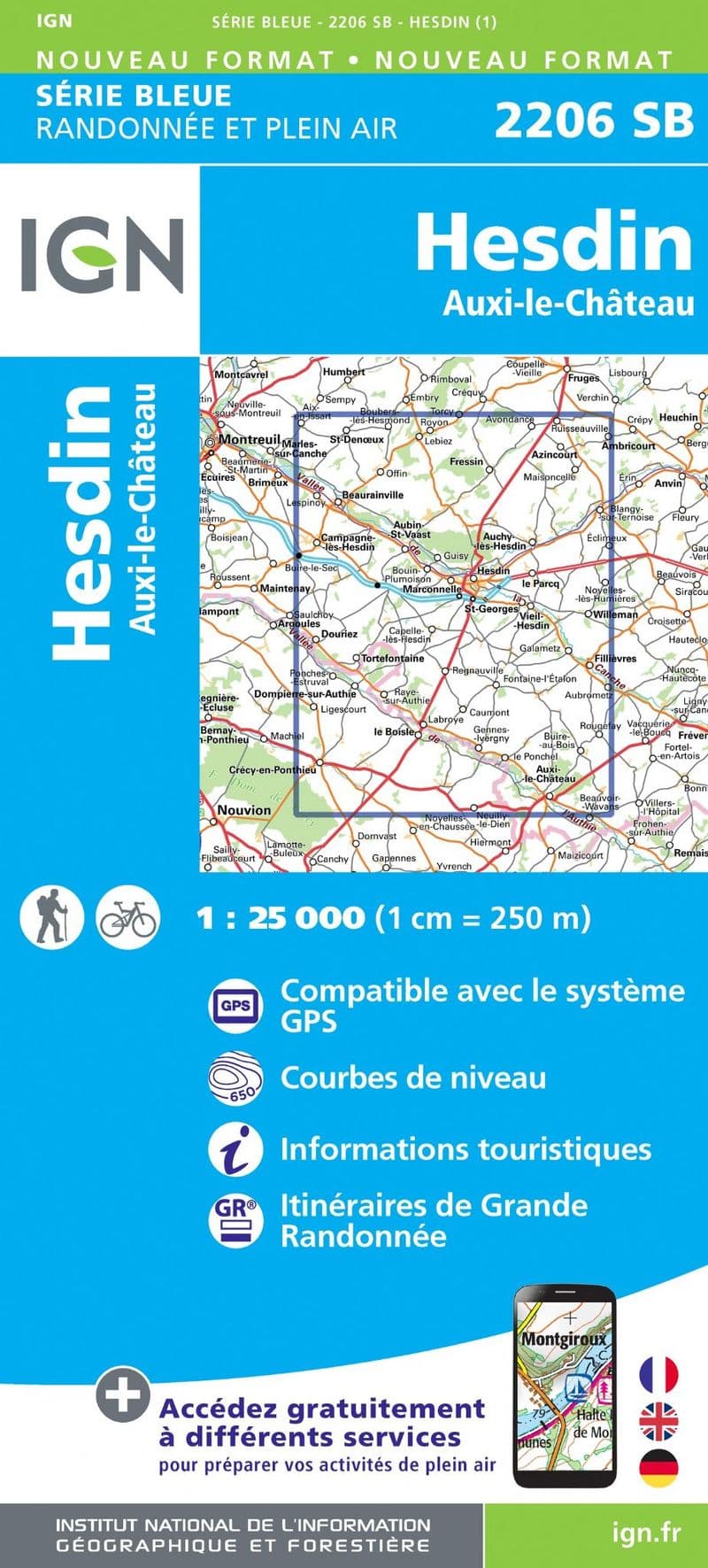 IGN 2206 SB - Hesdin / Auxi-le-Château