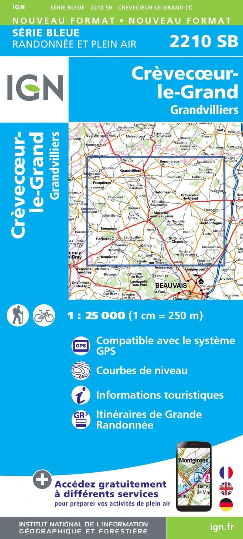 IGN 2210 SB - Crèvecoeur-le-Grand / Grandvilliers