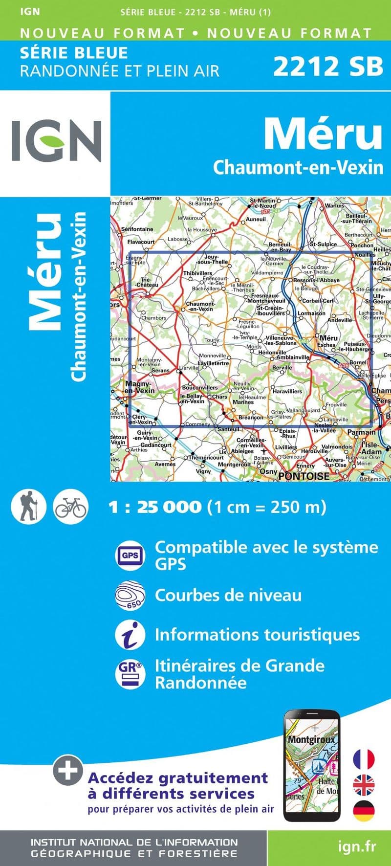 IGN 2212 SB - Méru / Chaumont-en-Vexin