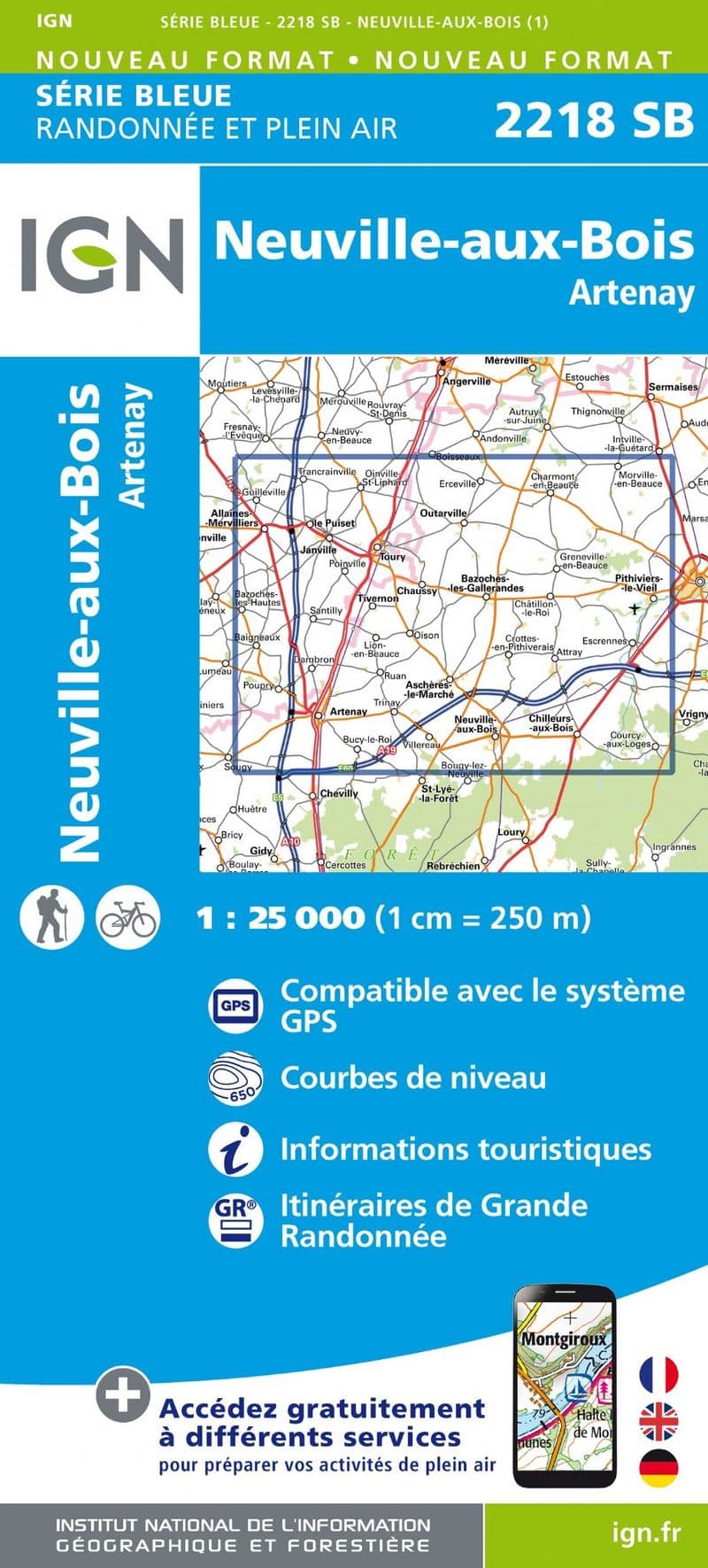 IGN 2218 SB - Neuville-aux-Bois / Artenay