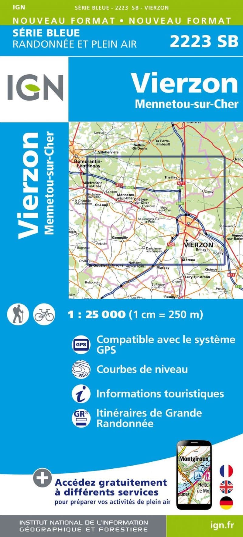 IGN 2223 SB - Vierzon / Mennetou-Sur-Cher