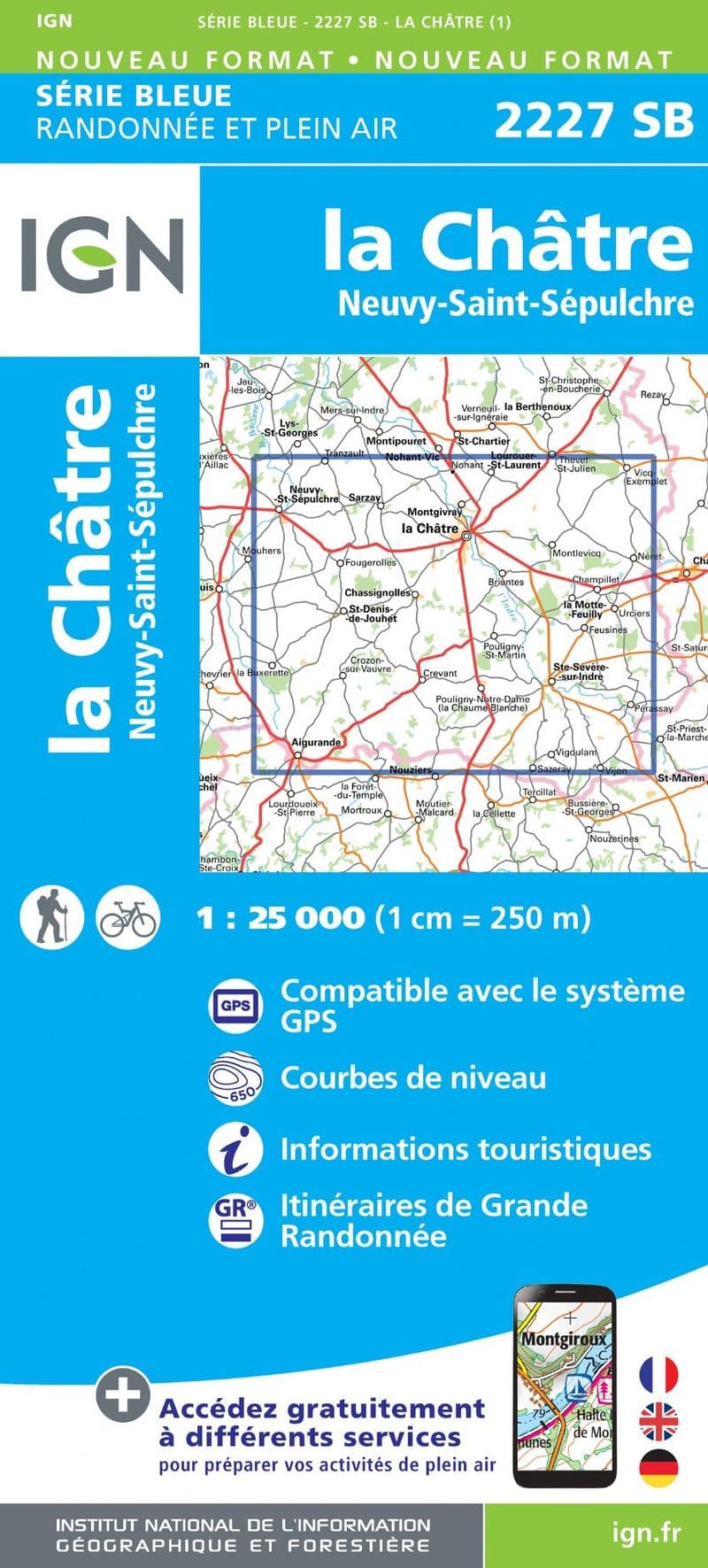 IGN 2227 SB - Chatre / Neuvy-St-Sepulchre