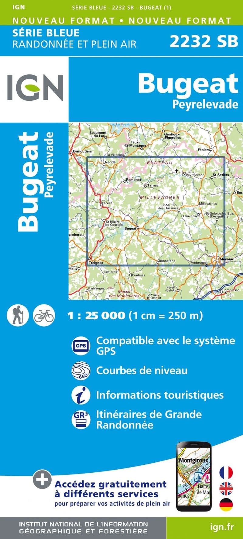 IGN 2232 SB - Bugeat / Peyrelevade