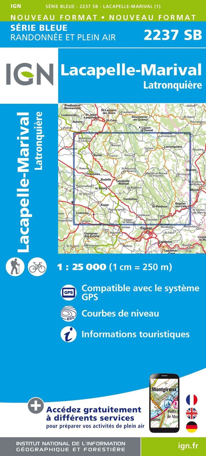 IGN 2237 SB - Lacapelle-Marival / Latronquière