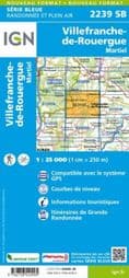 IGN 2239 SB - Villefranche-de-Rouergue / Martiel