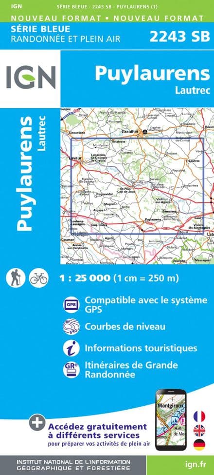 IGN 2243 SB - Puylaurens / Lautrec