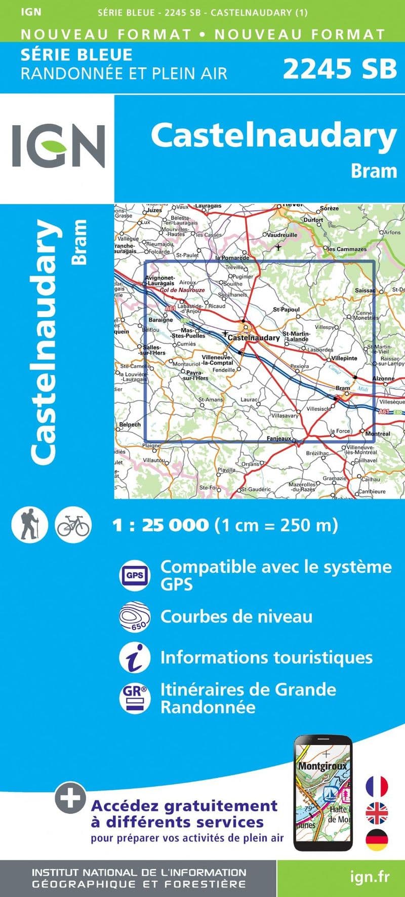 IGN 2245 SB - Castelnaudary / Bram
