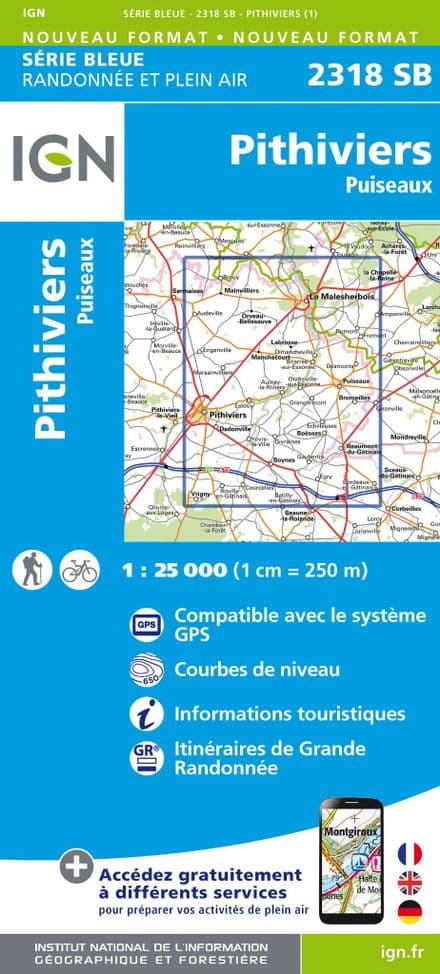 IGN 2318 SB - Pithiviers / Puiseaux