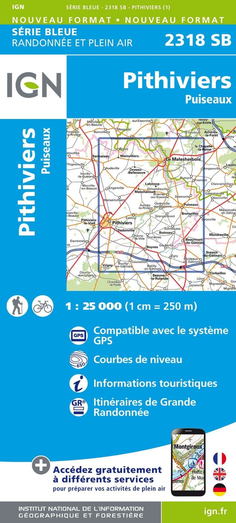 IGN 2318 SB - Pithiviers / Puiseaux
