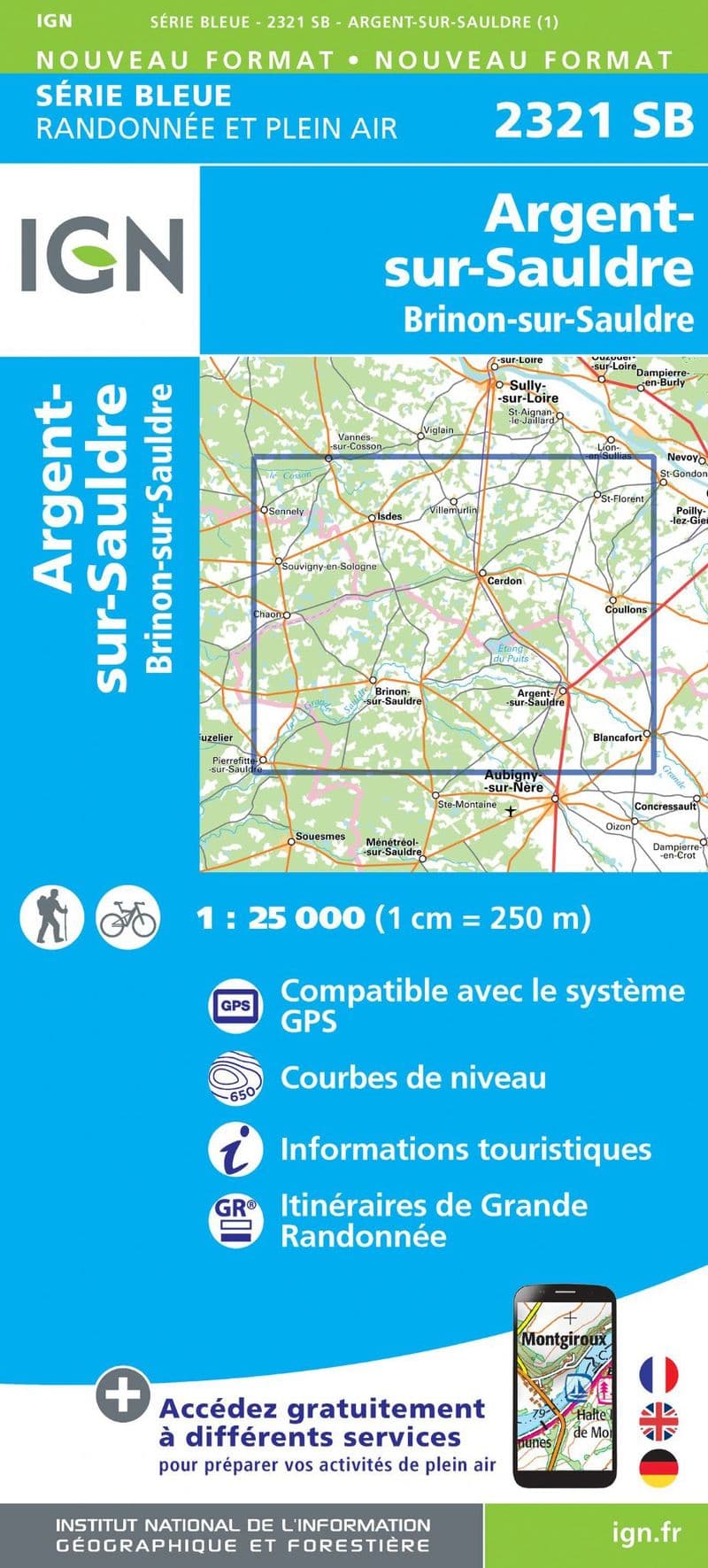 IGN 2321 SB - Argent-Sur-Sauldre / Brinon-Sur-Sauldre