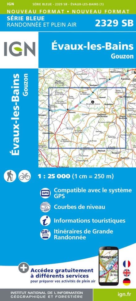 IGN 2329 SB - Evaux-les-Bains / Gouzon