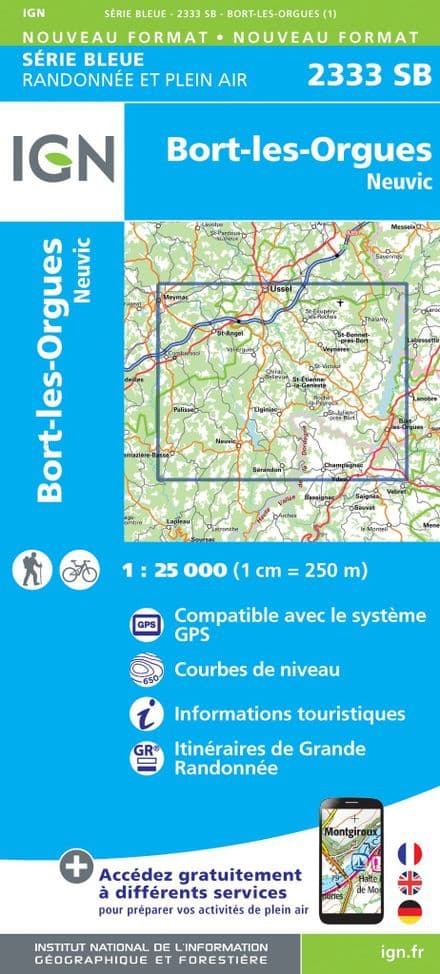 IGN 2333 SB - Bort-les-Orgues / Neuvic