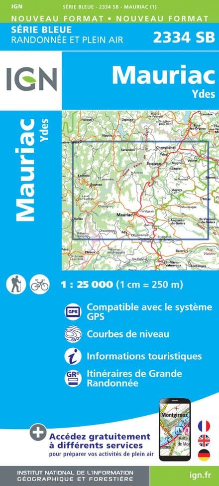 IGN 2334 SB - Mauriac / Ydes