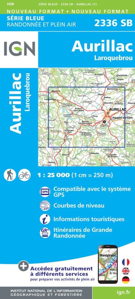 IGN 2336 SB - Aurillac / Laroquebrou