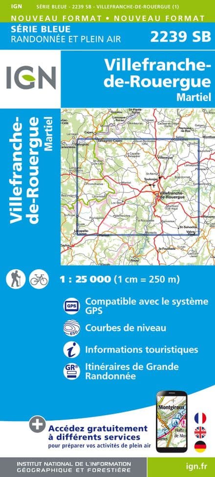 IGN 2339 SB - Rieupeyroux / Moyrazes