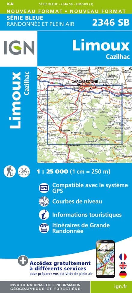 IGN 2346 SB - Limoux / Cazilhac
