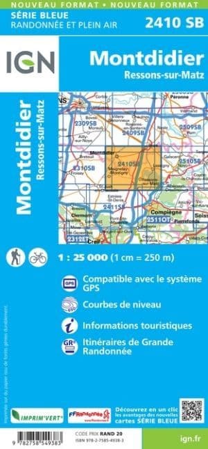 IGN 2410 SB - Montdidier / Ressons-sur-Matz