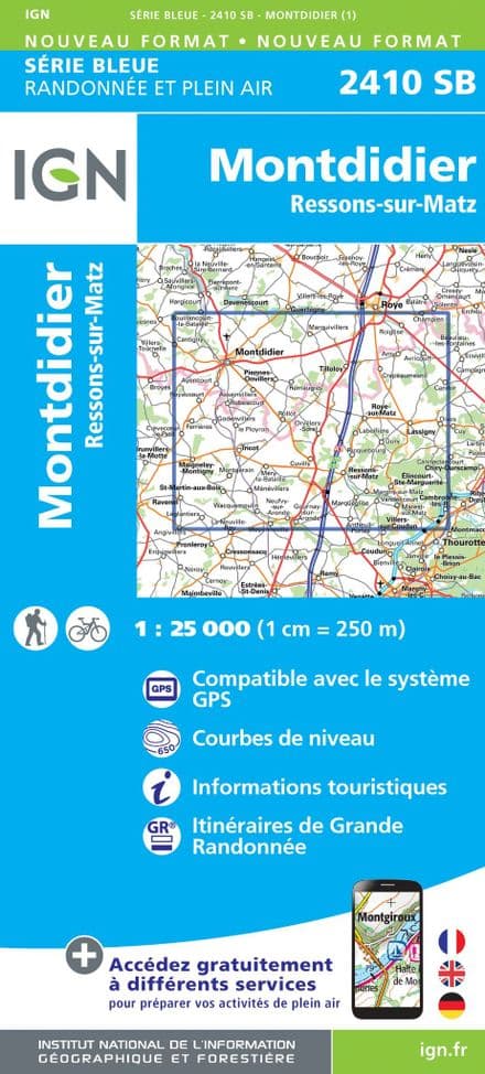 IGN 2410 SB - Montdidier / Ressons-sur-Matz