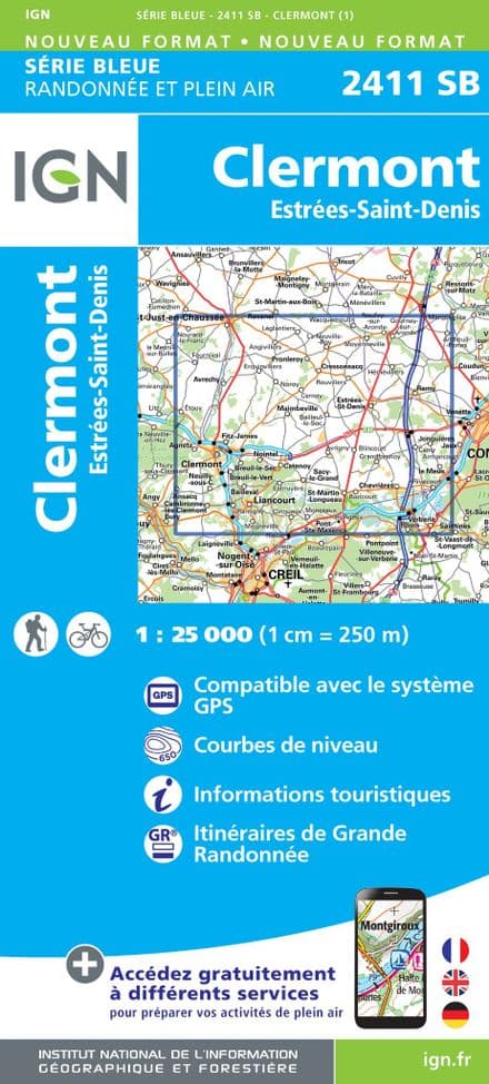 IGN 2411 SB - Clermont / Estrées-Saint-Denis