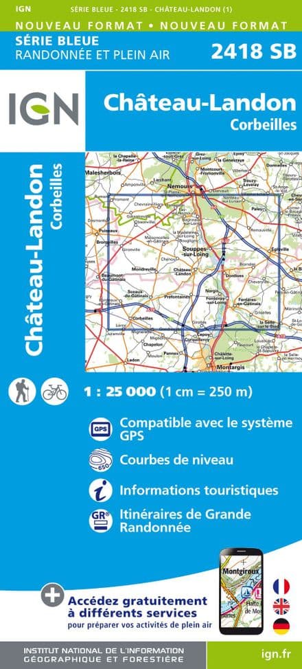 IGN 2418 SB - Château-Landon / Corbeilles