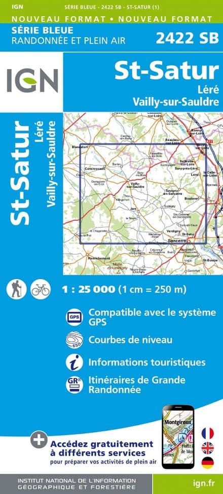 IGN 2422 SB - St-Satur / Lere / Vailly sur Sauldre
