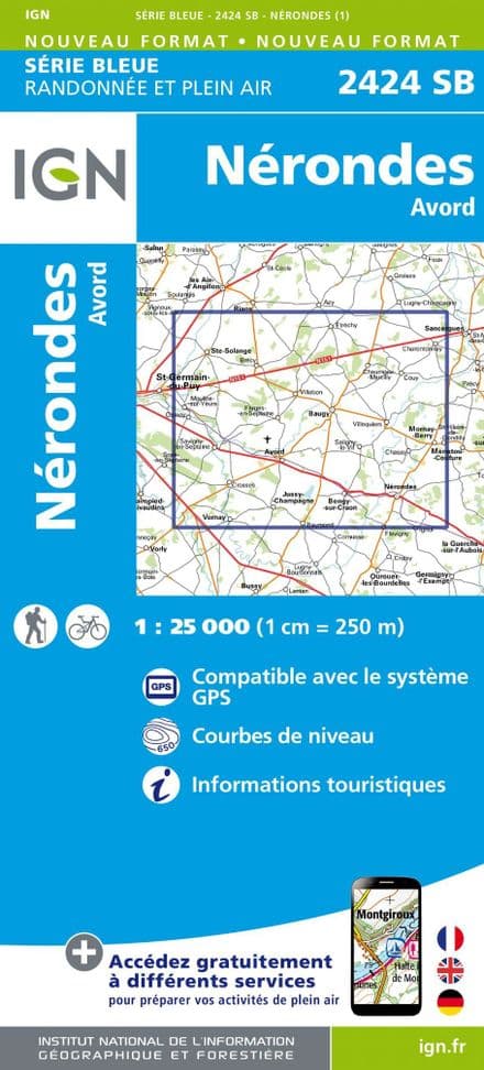 IGN 2424 SB - Nerondes / Avourd