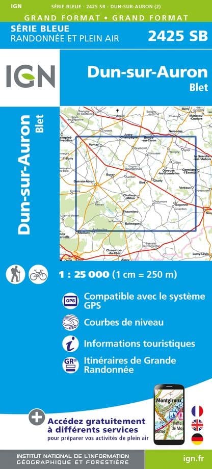 IGN 2425 SB - Dun-Sur-Auron / Blet