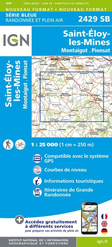 IGN 2429 SB - St-Eloy-les-Mines / Montaigut / Pionsat