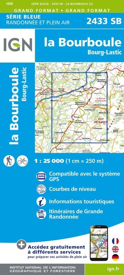 IGN 2433 SB - La Bourboule / Bourg-Lastic