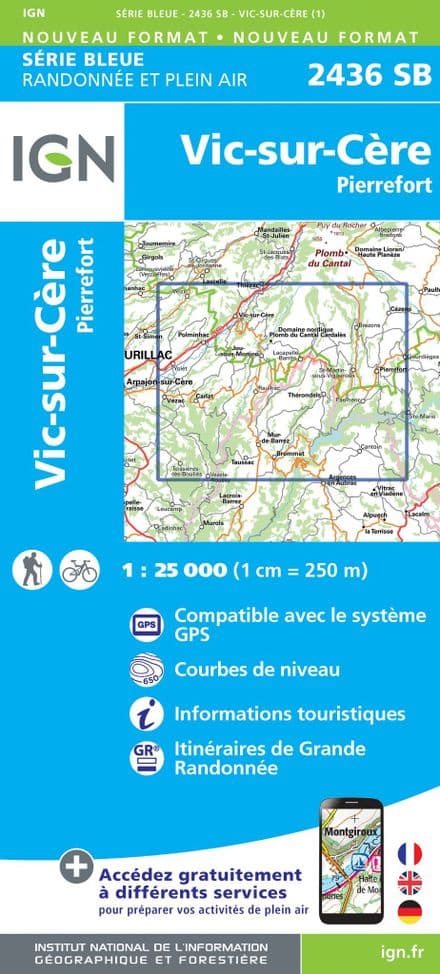 IGN 2436 SB - Vic-sur-Cère / Pierrefort