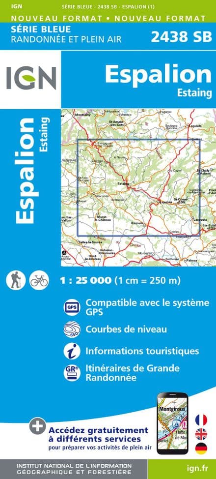 IGN 2438 SB - Espalion / Estaing