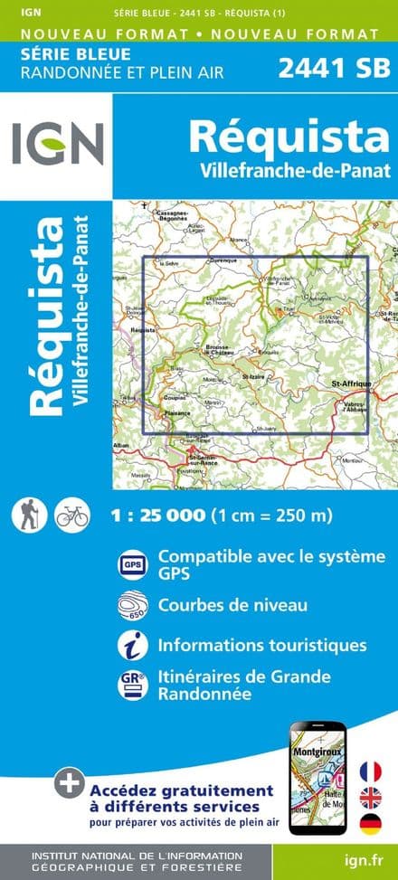 IGN 2441 SB - Requista / Villefranche-De-Panat