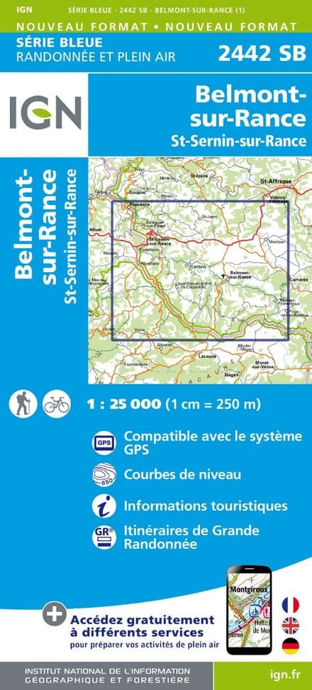 IGN 2442 SB - Belmont-Sur-Rance / St Sernin sur Rance