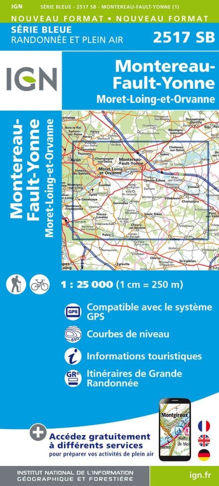 IGN 2517 SB - Montereau-Fault-Yonne / Moret-Loing-et-Orvanne