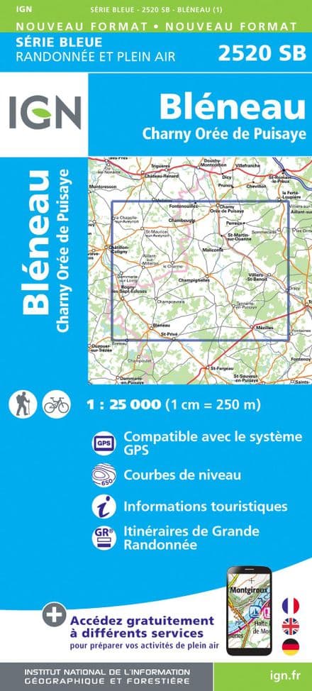 IGN 2520 SB - Bléneau / Charny Orée de Puisaye