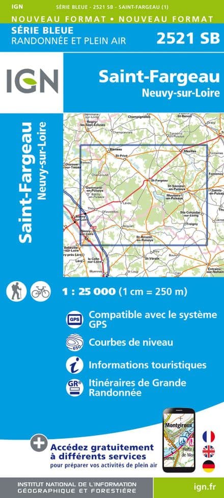 IGN 2521 SB - St Fargeau / Neuvy-Sur-Loire