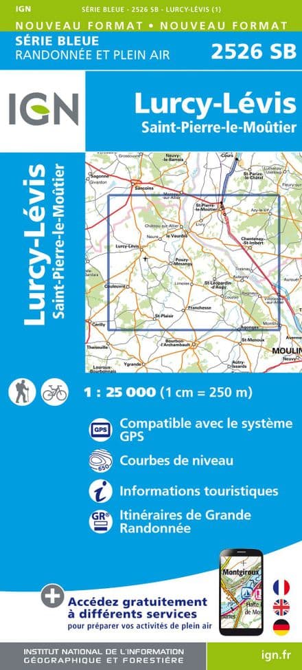 IGN 2526 SB - Lurcy-Levis / St.Pierre-Le-Moutier