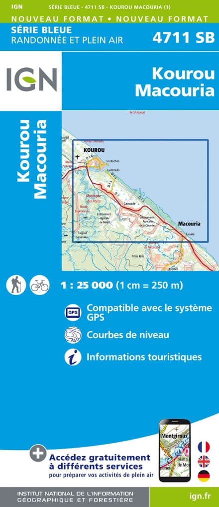 IGN 4711 SB - Kourou, Macouria, Ile du Salut