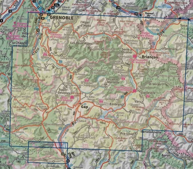 IGN TOP 100 D05 - Hautes Alpes - Gap - Briancon