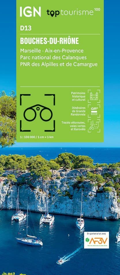 IGN TOP 100 D13 - Bouches-du-Rhône - Marseille Aix-en-Provence