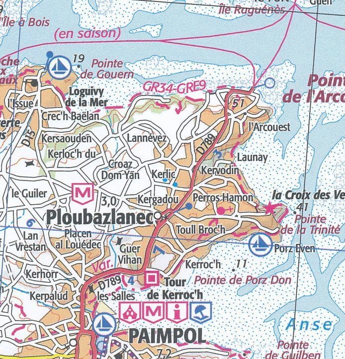 IGN TOP 100 D22 - Cotes D Armor - Saint Brieuc - Lannion - Cote de ...