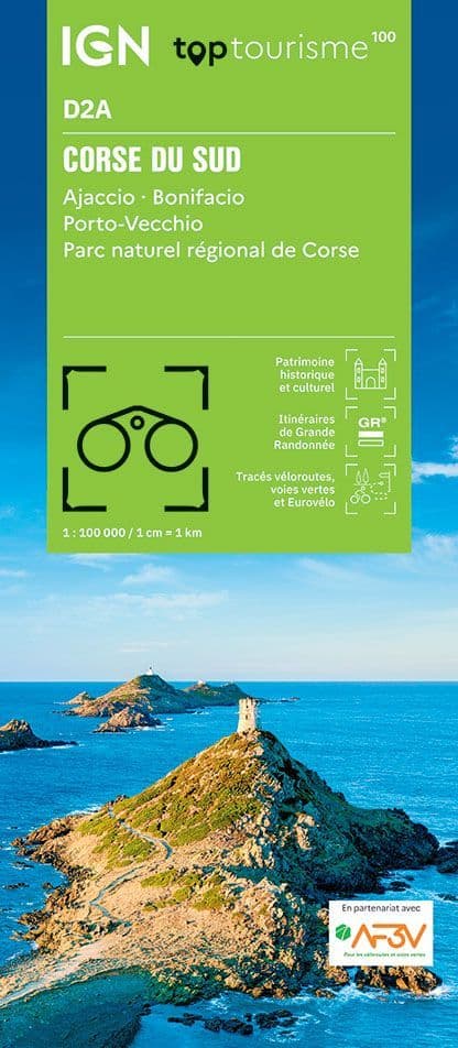 IGN TOP 100 D2A - Corse-du-Sud - Ajaccio Bonifacio Porto-Vecchio