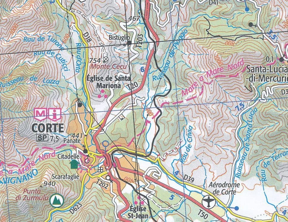 IGN TOP 100 D2B - Haute-Corse - Bastia Calvi Corte PNR Corse